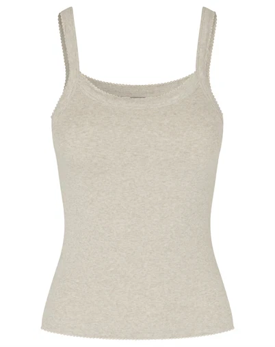 Mbym - Essa Crochet-M Top - Pelican Melange